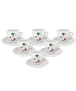 Lorren Home 3 Oz. Porcelain Espresso Set of 6 Cups and Saucers, Italian Boot - $52.42