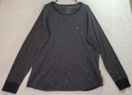 American Eagle Outfitters Shirt Mens Sz XL Gray Heritage Thermal Round Neck Logo - £13.21 GBP
