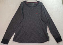 American Eagle Outfitters Shirt Mens Sz XL Gray Heritage Thermal Round Neck Logo - £13.29 GBP