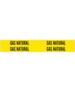 4 GAS NATURAL Pipe Warning Marker Yellow ADHESIVE STICKERS 7&quot;x1 1/8&quot; BRA... - $26.30
