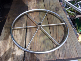 Edson Destroyer 22”  stainless steel Steering Wheel , 6 spoke, 1&quot; keyed ... - $147.51