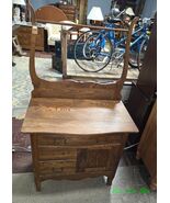 Antique Solid Oak  Wash Stand with Towel Rack - $309.70