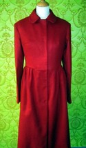 CUSTOM MADE RED Valentino inspired bow back coat in velvety red wine wool - £385.24 GBP