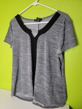 Womens Top Shirt Gray Susan Lawrence Size XL  - $19.60