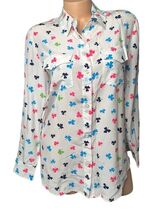 Lilly Pulitzer 100% Silk St Patricks Shamrock Button Up Blouse Top Shirt... - $29.69