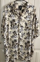 Steve and Barry&#39;s Mens XXL Hawaiian Floral Pine Trees Mens Button Down S... - $9.74