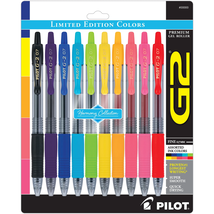 G2 Premium Retractable Gel Ink Pens, Fine Point, Assorted Ink, 10 Count - $27.08