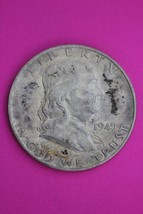 High Grade Toned 1949 D Ben Franklin Silver Half Dollar Exact Coin Shown 20 - £30.91 GBP