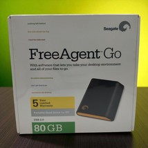 Seagate FreeAgent Go 80GB Portable External Hard Drive For Windows PC Br... - $43.64