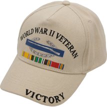 World War II Veteran Proudly Served CIB Hat Khaki - $13.56