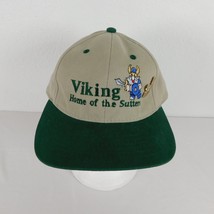 Viking Home Of The Sutters Pin Men Beige Green Embroidered AJM International Hat - £19.02 GBP