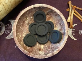 10 Charcoal Disks, Loose Incense Burner, Pagan, Witchcraft, Occult, Alta... - £3.39 GBP