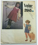 Vintage Vogue 2645 Children Kids Very Easy Uncut Jumper Blouse Pattern S... - £19.74 GBP