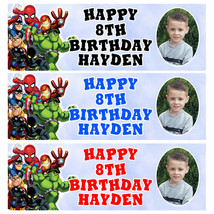 MARVEL SUPER HEROES PHOTO Personalised Birthday Banner - Birthday Party ... - £3.86 GBP