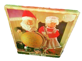 Collector Edition Vintage Animated Musical Santa Sculpture Grandeur Noel Indoor - £157.24 GBP