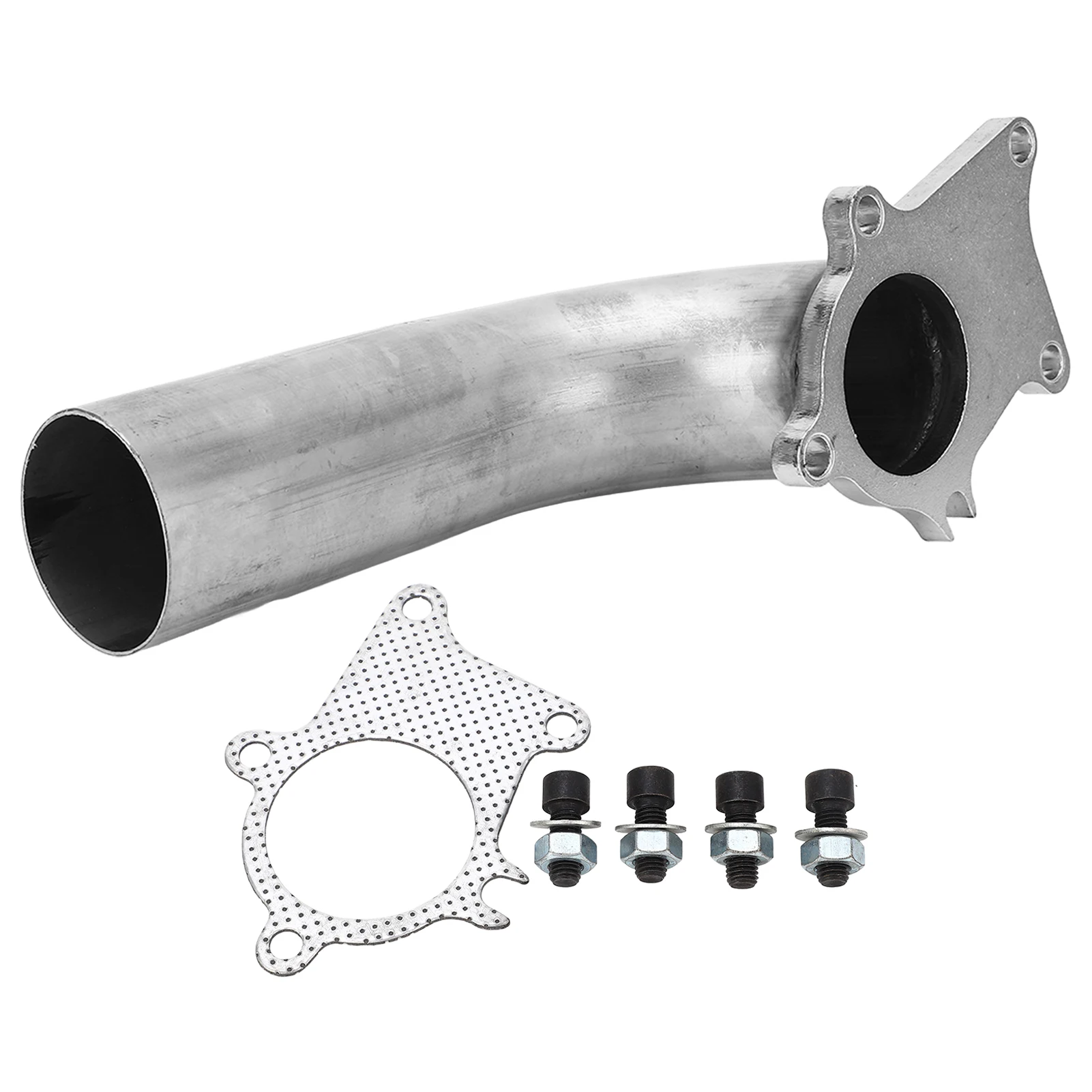 57mm  Exhaust Downpipe Dump Pipe with Gasket 5  Flange Stainless Steel  Dump Pip - £123.57 GBP