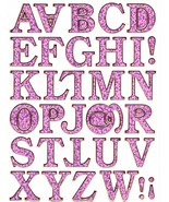 ABC Letter School Craft Sticker Decal Size 13x10cm/5x4inch Glitter Metal... - $3.49