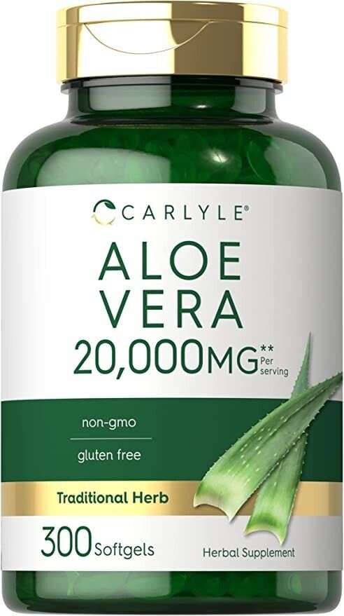 Carlyle Aloe Vera Capsules 20,000mg | 300 Softgel Pills