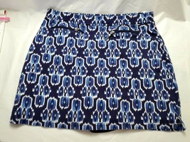 Jones New York Sport Size Large Skort Shorts Skirt Blue Geometric - £20.10 GBP