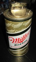Vintage Novelty Miller High Life Beer Can Table Top Petrol Lighter - £47.40 GBP