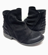MIZ MOOZ SUEDE  LEATHER  BOOTIE SIDE ZIP BACK LACE BLACK  37EU / 7US NEW... - $39.95