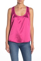 Heartloom Pink Tank Top Chantelle Satin Woven Scoop Neck Top SZ L New - $29.00