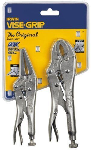 IRWIN VISE-GRIP Original Locking Pliers Set with Wire Cutter, 2-Piece (36) - $40.72