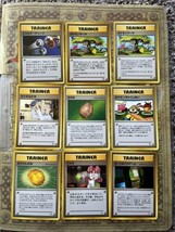 Y2K Pokemon Trading Cards Japanese Neo Genisis Trainer Cards Lot Of 9 - £18.08 GBP