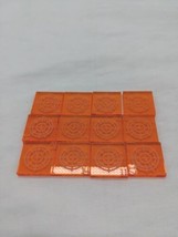 Lot Of (12) Orange Acrylic Wargaming Target Square Tokens 3/4&quot; - £17.06 GBP