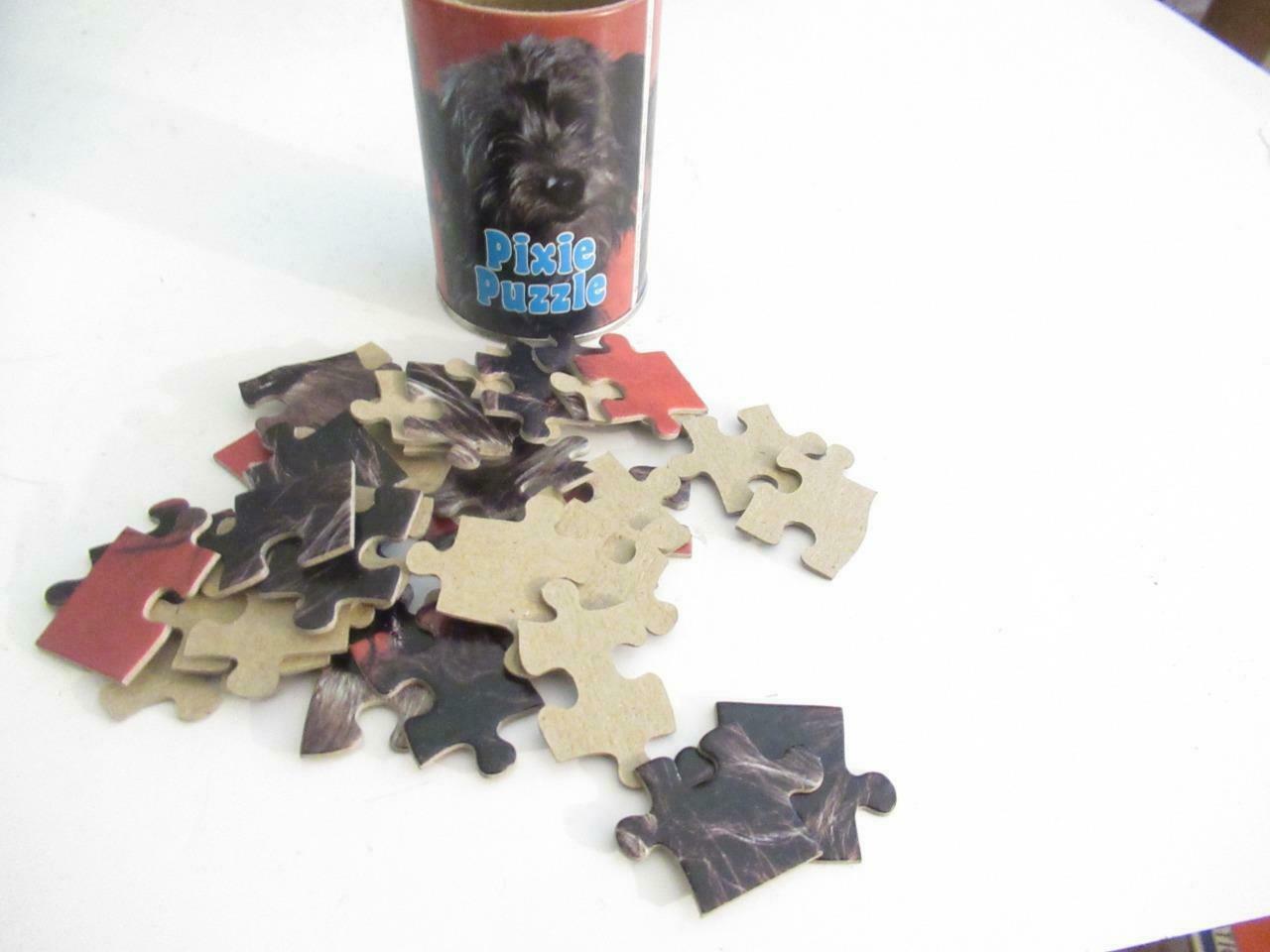 VINTAGE TOY- PIXIE PUZZLE - 5 X 7&quot;- 40 PIECES- BLACK DOG- EXC - W20 - $7.17