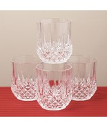 LONGCHAMP CRISTAL  D&#39;ARQUE  OLD FASHION WHISKY  WATER JUICE GLASS SET OF 4 - £40.17 GBP