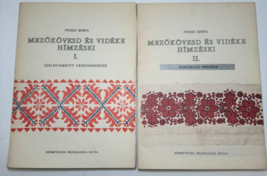 2 HUNGARIAN Embroidery Pattern Books Sewn Canvas &amp; Free Draw of MEZOKOVESED - £70.56 GBP
