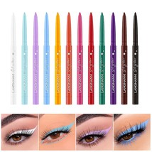 12 Color Eyeliner Set Matte Eyeliner Pencil Waterproof Colorful Liquid Eyeliner  - £15.01 GBP