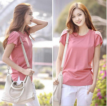 Korean Style Fashion Women Girls Summer T-shirt Short Sleeve Blouse M-5X... - $10.99