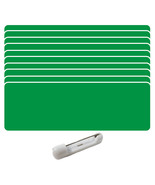 10 BLANK 1 X 3 GREEN NAME BADGES TAGS 1/8" CORNERS AND SAFETY PIN FASTENERS - $40.95 CAD
