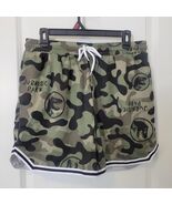 Jurassic Park Men&#39;s Graphic Lined Mesh Shorts Size Medium Green Camo NWOT - $16.81