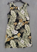 Pacific Legend Tank Dress Womens Sz Xl (M?) Tropical Palm Sleeveless Zipback Nwt - £15.43 GBP