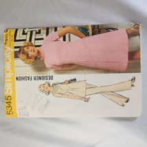 1972 Vintage Simplicity pattern 5345 women's dress or top, Size 14 sewing - £19.32 GBP