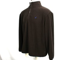 Nautica 1/4 Zip Soft Fleece Sweater, Men&#39;s XL, Warm &amp; Lightweight Brown ... - $27.72