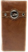 Western Men&#39;s RFID Genuine Leather Praying Cowboy Bifold Long Wallet - £23.96 GBP