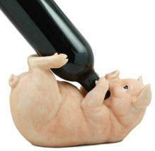 Babe Farm Pink Pig Wine Holder Decor Statue Whimsical Practical Pig Wine Caddy - £23.17 GBP