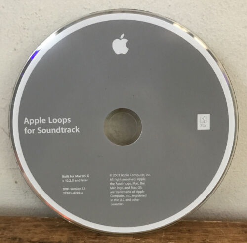 2003 Apple Loops For Soundtrack Mac OS X DVD Version 1.1 - $1,000.00