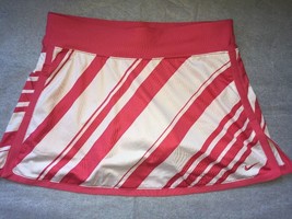 Women&#39;s Nike Dri-Fit BorderTennis Skirt/Skort Watermelon Pink w/White Sz... - £19.46 GBP