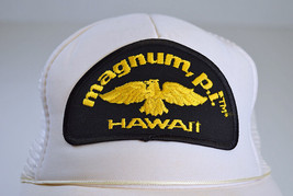 Vintage Magnum PI Hawaii White Foam Mesh Snapback Trucker Hat Cap Scrambled Egg - £21.42 GBP