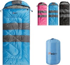 Sleeping Bags, Camping Sleeping Bag For Adults, 3 Season Warm &amp;, Pink/Blue/Black - £31.17 GBP