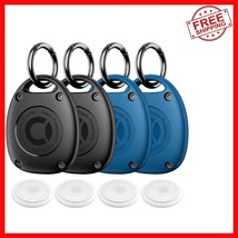 4 Pack Waterproof Ultra-Compact AirTag Keychain Holder Case – 2 Black &amp; ... - $316.18 MXN