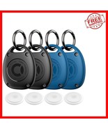 4 Pack Waterproof Ultra-Compact AirTag Keychain Holder Case – 2 Black &amp; ... - $315.77 MXN