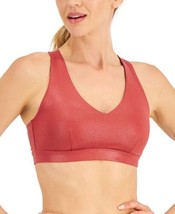 allbrand365 designer Womens Activewear Metallic Strappy Bra,Size Large,R... - £31.33 GBP