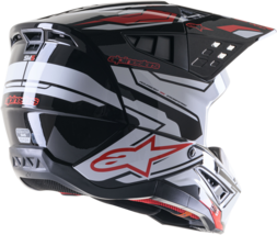 Alpinestars SM5 Action 2 Black White Bright Red Helmet MX Motocross ATV Adult - £237.00 GBP