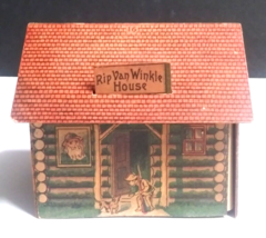 1897 McLoughlin Bros Pretty Village Rip Van Winkle House Cardboard Building #16 - $39.99